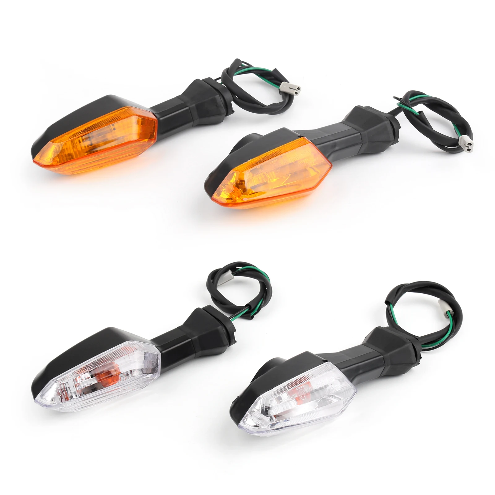 

Areyourshop for Kawasaki Z250/Z300/Z750R/Z800/Z1000/ZR-X1200 Rear Turning Signal Indicator Lights Motorcycle Lighting