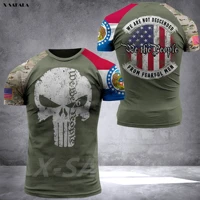 missouri american city army skull veteran flag usa 3d printed high quality milk fiber t shirt round neck men female casual tops