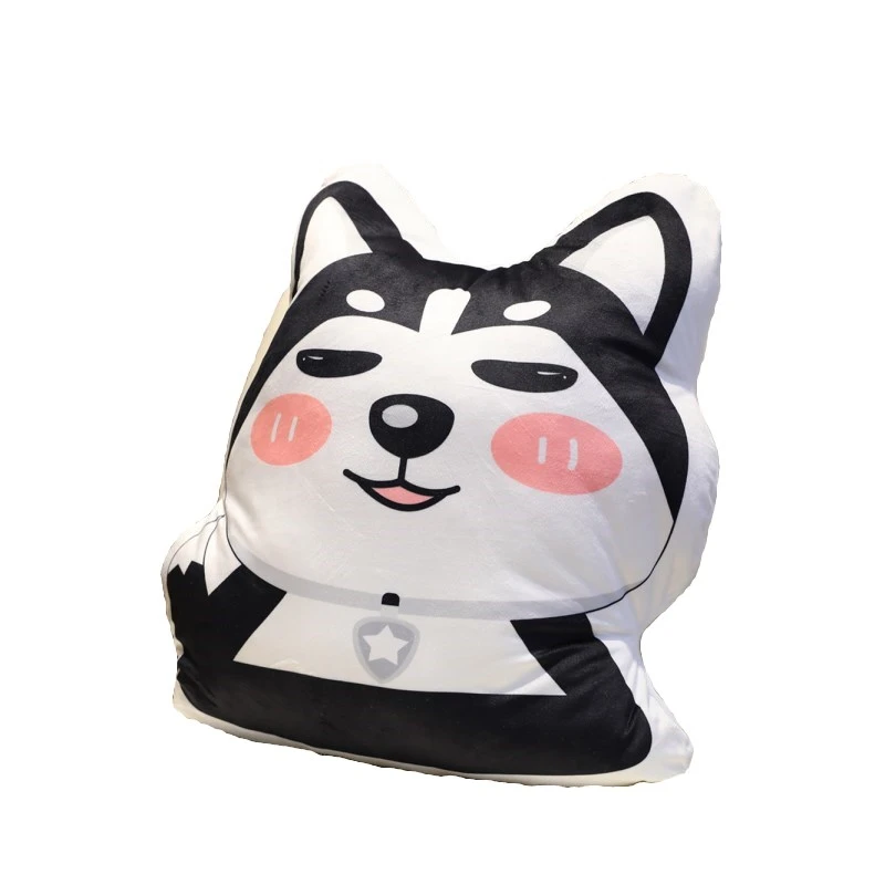 

1pcs 40x40cm ins Cartoon Dogs Plush Pillow Corgi Husky Shiba Inu Doggy Printing Decor Pillows Kids Room Bed Cushion Props
