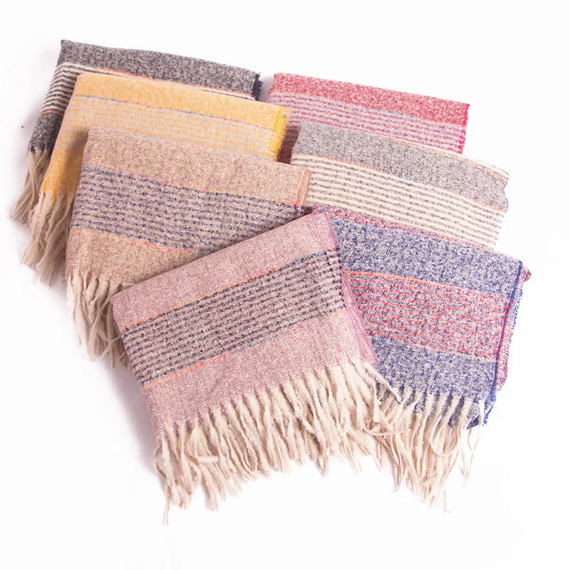 

70*210cm New Fashion Autumn Winter Pashmina Scarves Gird Women Thick Warm Blanket Scarf Brand Shawl Wraps 7 Colour Dropshipping