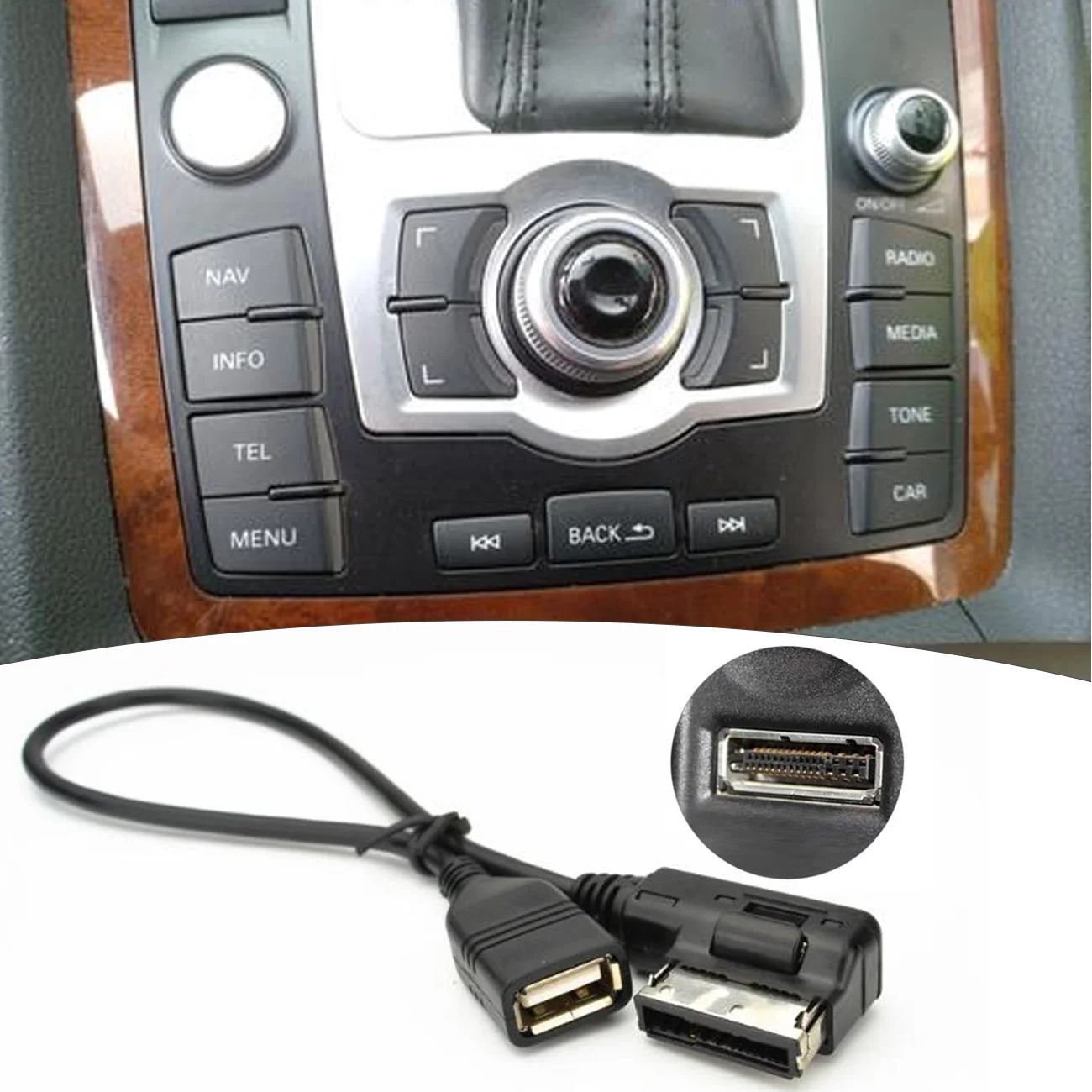 

AUX Audio Cable Car USB Audio Bluetooth-Compatible Cable Universal for A3 A4 A5 A6 Q5 para MK5 Car accessories