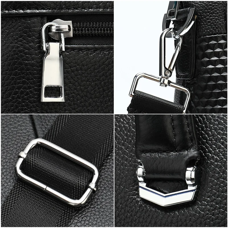 WESTAL Men's Bag Genuine Leather Shoulder Bags for Men Laptop Handbags Tote Male Messenger/Crossbody 8968 |