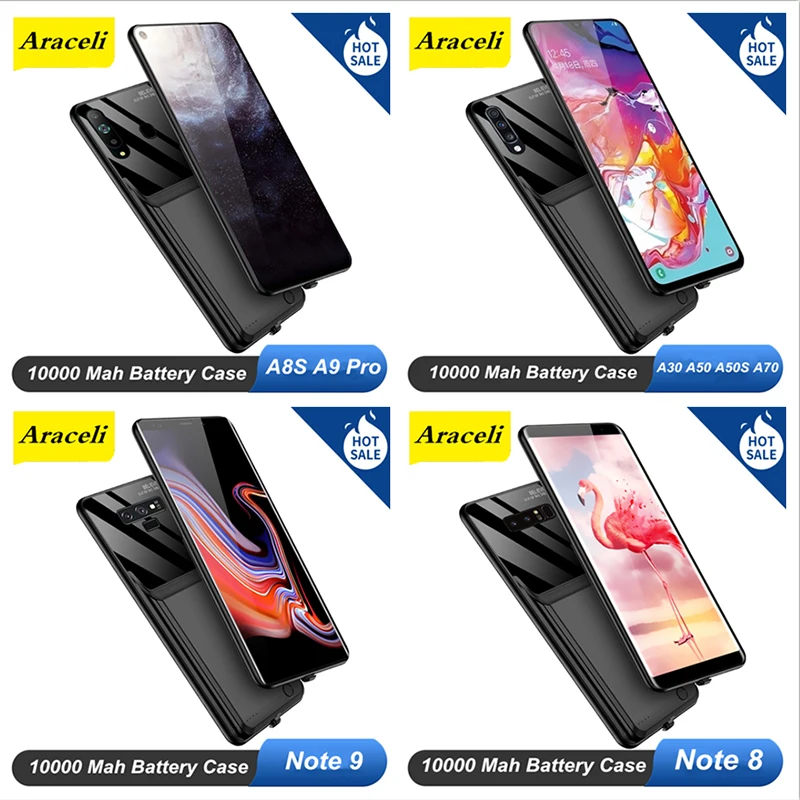 Чехол для Samsung Galaxy Note 8 9 A50 A50S A30S A8S A9 Pro A70 10000 мАч|Чехлы с аккумулятором| |