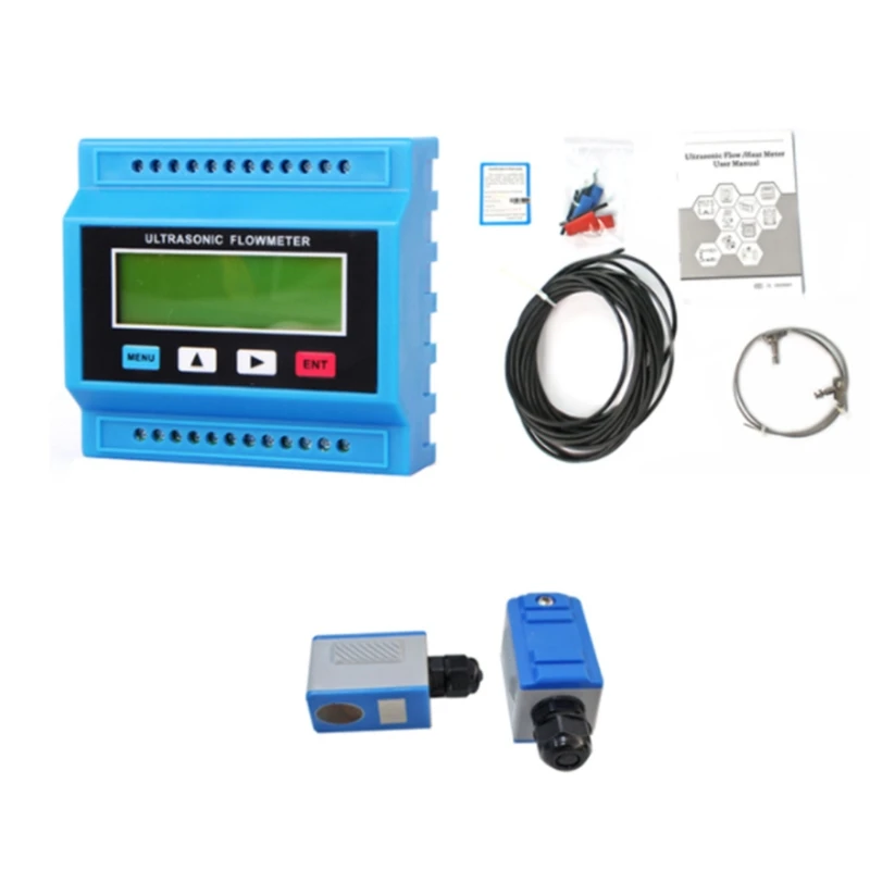 

Waterproof Ultrasonic Flow Meter Flowmeters IP67 with Clamp-on Transducer Compatible with Water Sewage Oil