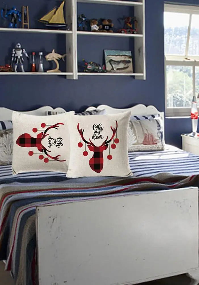 Рождественская Подушка Чехол постельное белье мягкая подушка чехол для