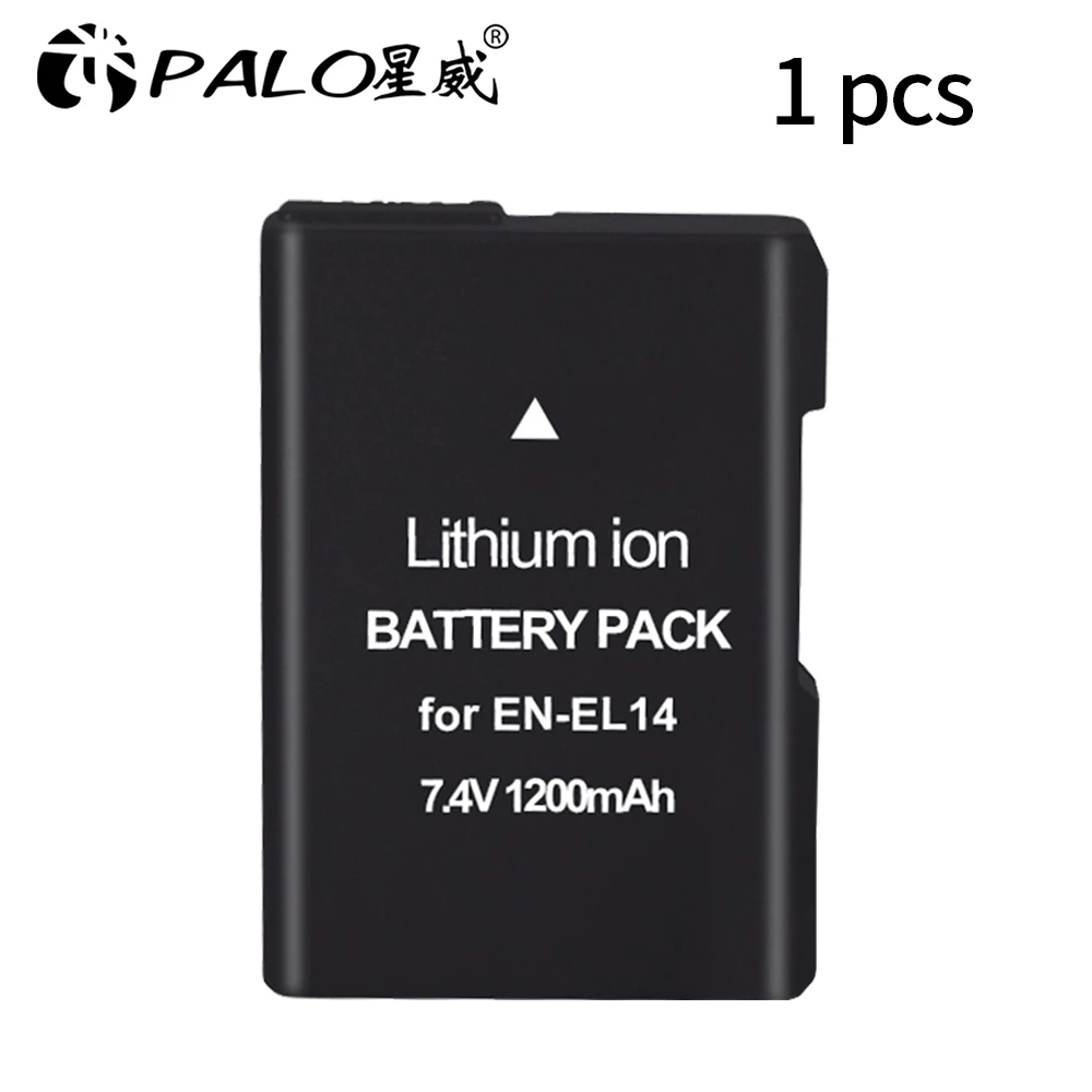 1pc battery 2 шт. EN-EL14 EN-EL14a ENEL14 RU EL14 EL14a Батарея+ ЖК-дисплей Dual USB Зарядное устройство для Nikon D3100 D3200 D3300 D5100 D5200 D5300 - Цвет: 1pc battery