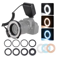 andoer hd 130 led ring flash light lcd display 3000 15000k gn46 power controlflash diffusers for canon nikon pentax cameras