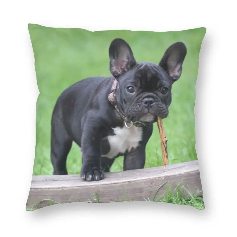 

French Bulldog Pillowcover Home Decorative Frenchie Dog Lover Cushions Throw Pillow for Car Double-sided Printing