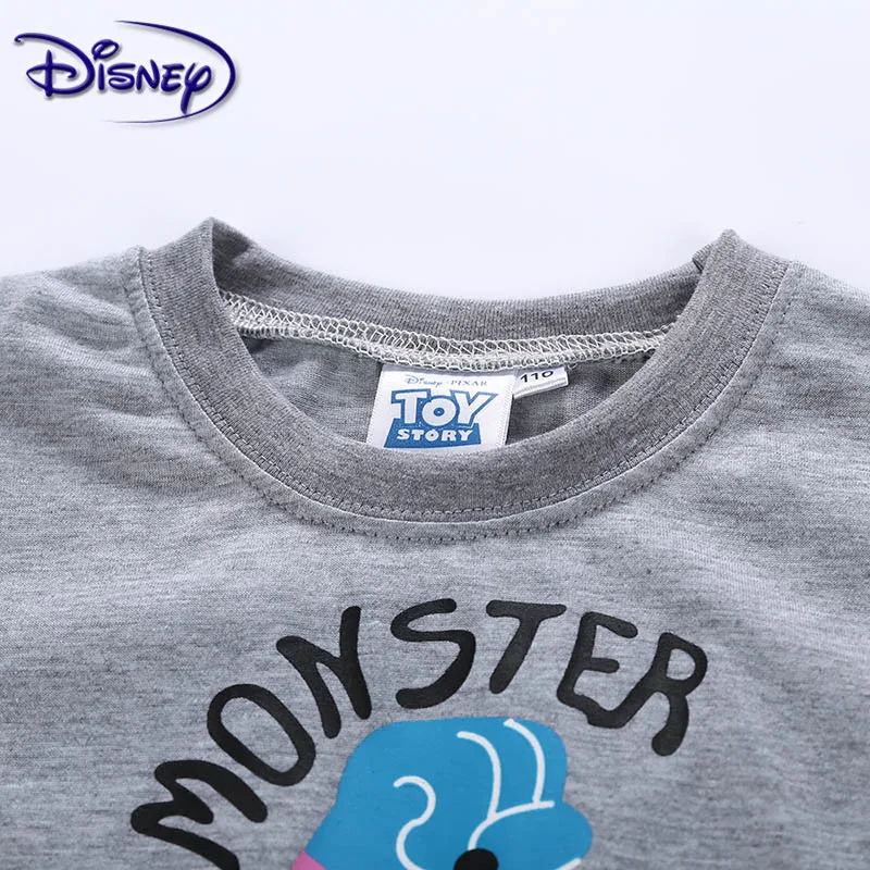 Повседневные хлопковые футболки для мальчиков и девочек с изображением Диснея