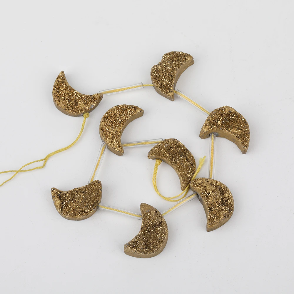 Приблизительно 8 шт./нитки верхняя часть золотые титановые драпировки Агаты