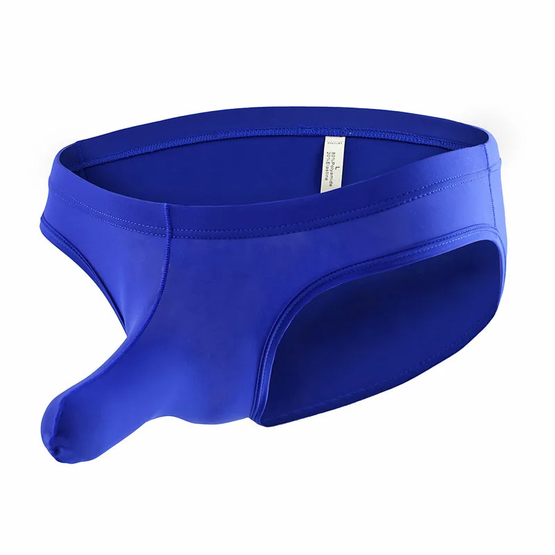 Men's Briefs Ice Silky Panties Ultra-thin Breathable Underpants Man Low Waist Solid Trunk Elephant Nose Briefs Underwear