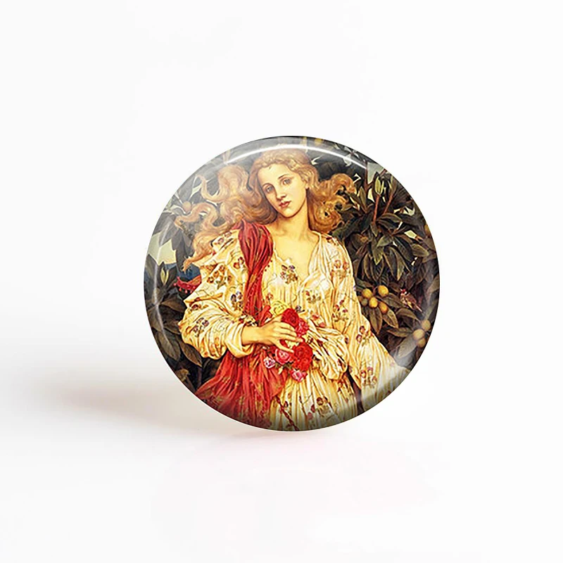 5 шт./лот круглый стеклянный кабошон в винтажном стиле с изображением римской