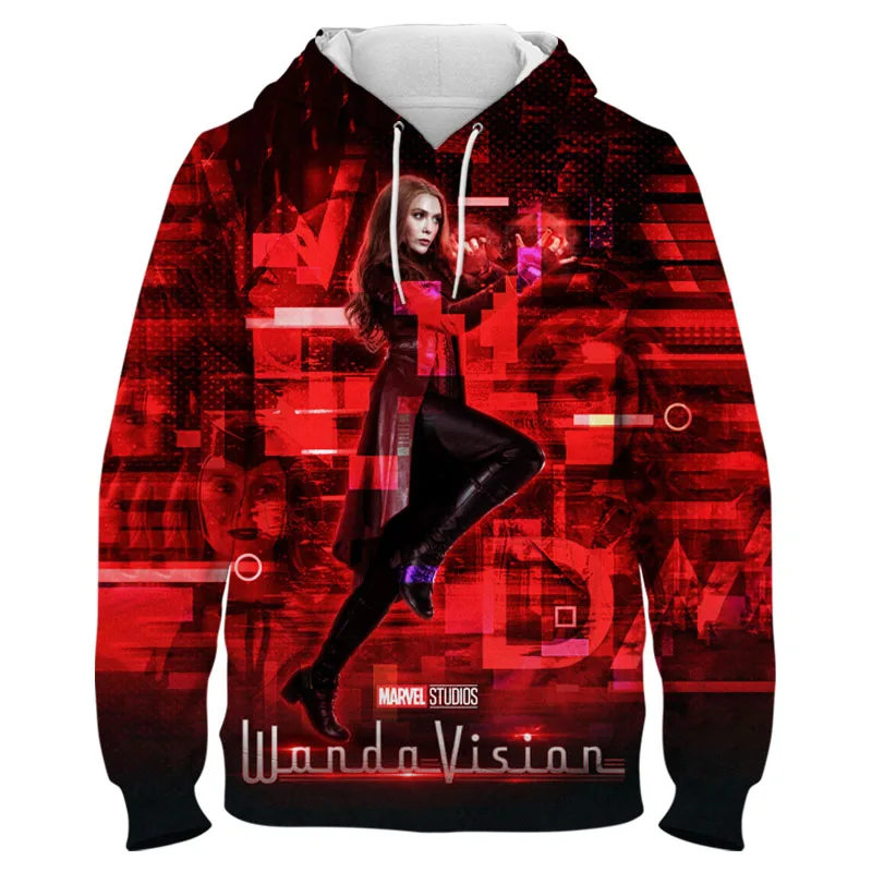 Свитшот Wanda Vision Scarlet Witch Olsen с 3D принтом крутые толстовки для мужчин и женщин