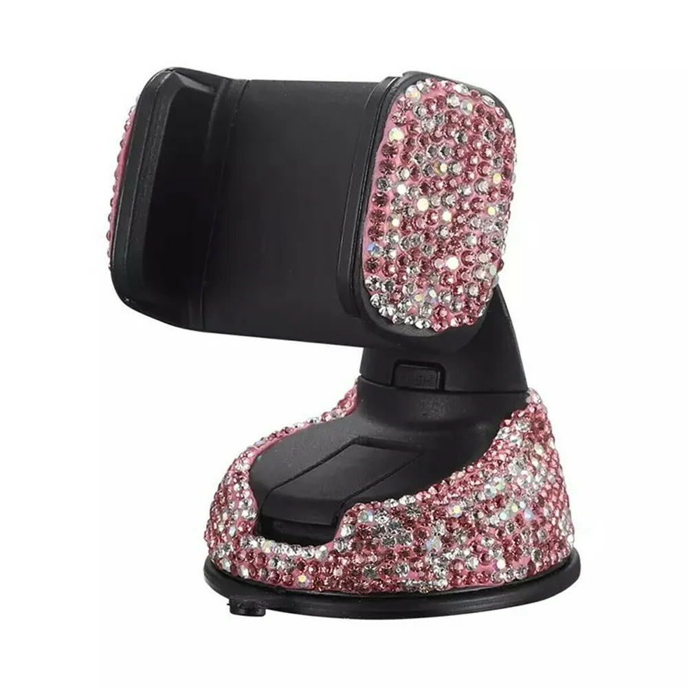 

Bling Phone Holder Crystal Dashboard Interior Mobile Plastic Rhinestones