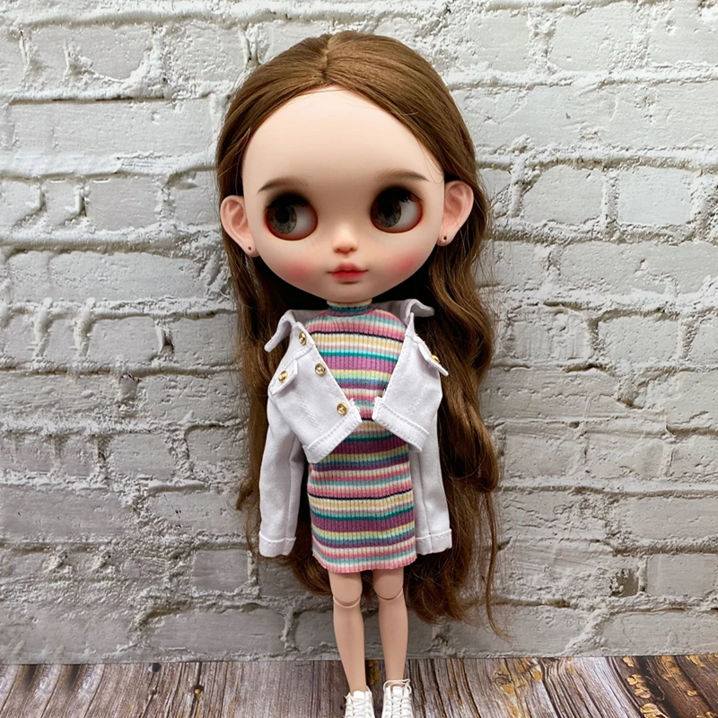 Фото Одежда Blythe, модная розовая джинсовая одежда и джинсовая куртка для Blythe Azone 1/6, аксессуары для кукол, 1 шт. №5