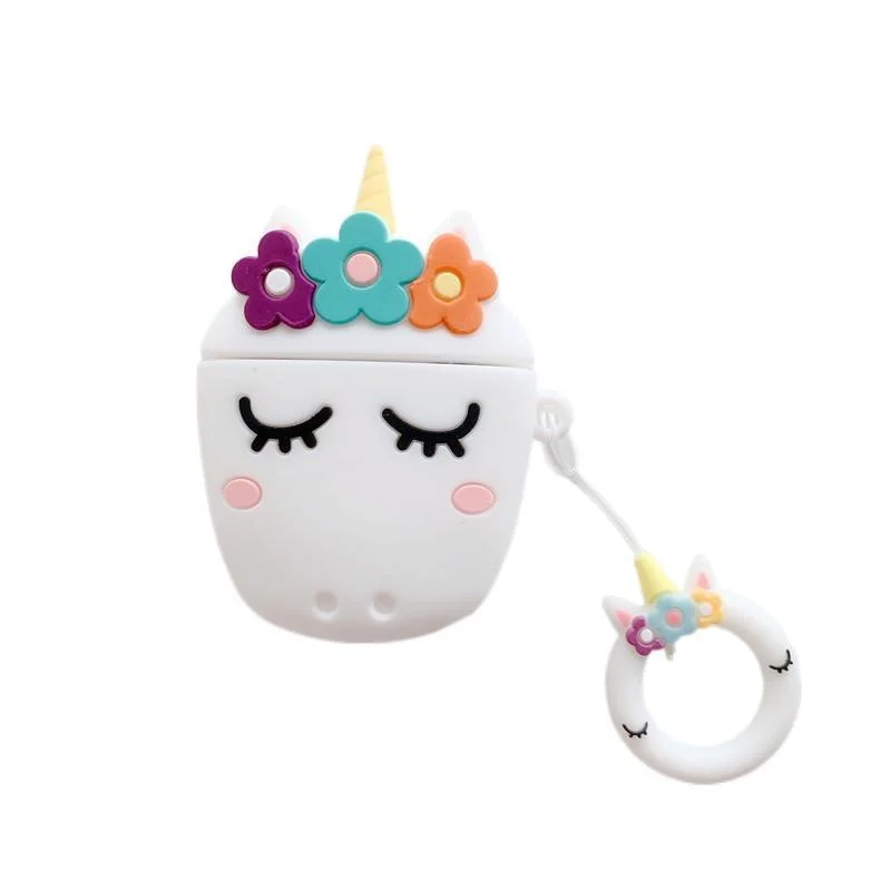 

Silicon Case For Airpods 1 2 Pro 3D Cute Unicorn Pink Cartoon Protective Wireless Earphone Case For Apple Airpods Pro Soft Cover