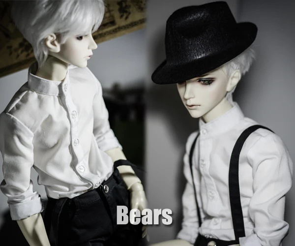 

BJD doll clothes white classic all-matched gentleman stand collar shirt for 1/3 1/4 BJD SD MSD SD17 Uncle POPO68 SSDF doll size