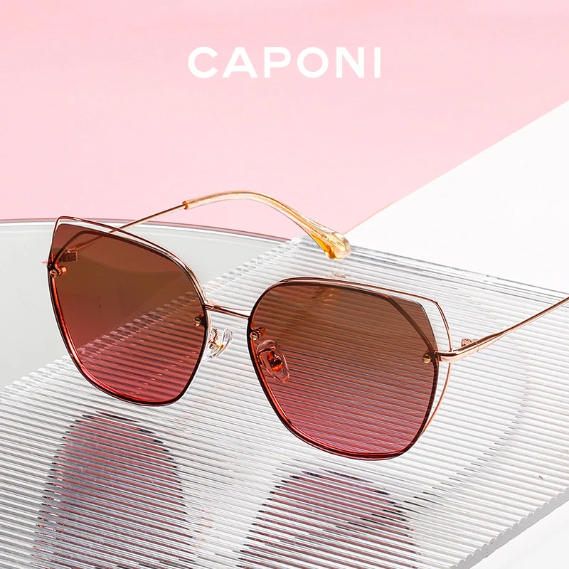 Солнцезащитные очки CAPONI женские поляризационные в полой оправе большие 31017 |