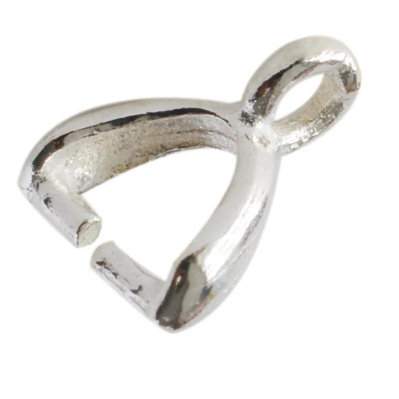 Твердые 925 пробы серебряные маленькие фиксацией подвеска-Бейл застежками Разъем