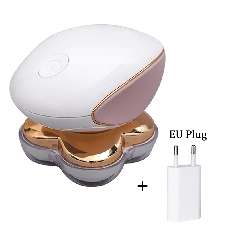 USB Перезаряжаемый эпилятор, бритва, 4 лезвия, электрическая безопасная безболезненная эпиляция, Instru, для мужчин, Т-образное устройство для удаления волос для женщин и мужчин - Цвет: With EU Plug