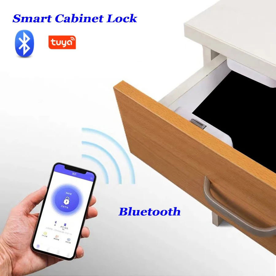 Смарт-замок для шкафа с поддержкой Bluetooth, без отверстий