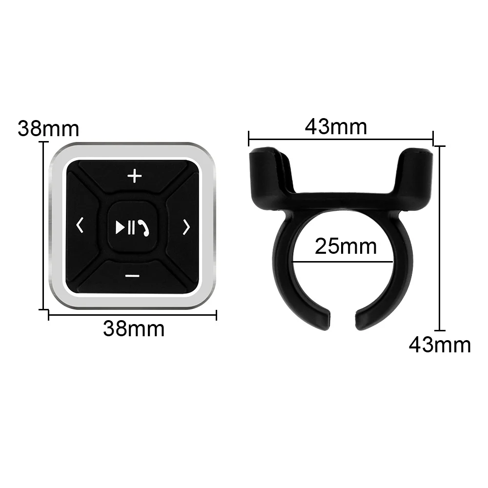 

Smartphone Control Steering Wheel Remote Control for Android IOS for Media MP3 Music Play Portable Wireless Bluetooth