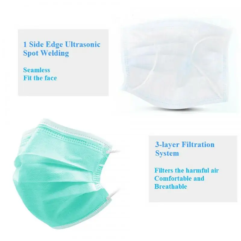 1 шт. одноразовая маска для рта детей 3 слоя нетканого пылесборника чехол Ушная