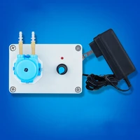 adjustable flow rate peristaltic pump silicone tube with 6v12v24v power supply laboratory metering pump for pumping water jc