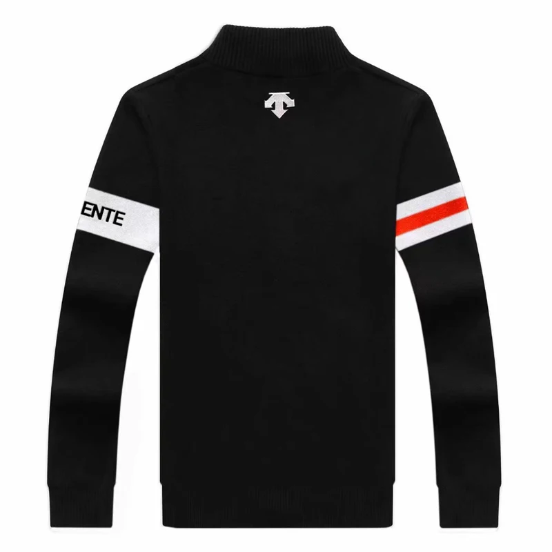 Новинка, мужская куртка для гольфа, свитер на молнии для гольфа, одежда для гольфа, теплый вязаный свитер