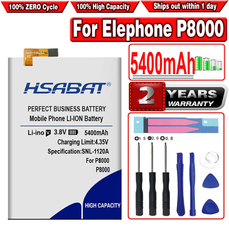 Новинка 100% аккумулятор HSABAT на 5400 мАч для аккумуляторов Elephone P8000|battery for elephone|battery