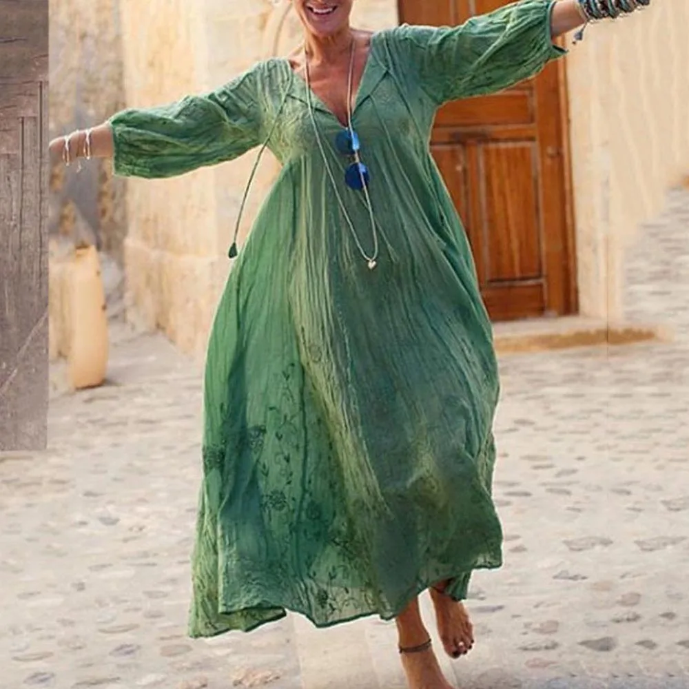 Повседневное женское платье для путешествий размера плюс 5xl свободные стильные
