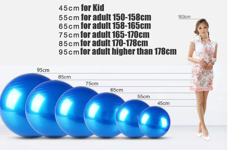 Взрывозащищенный ПВХ мяч для йоги утолщенной Фитнес шарики занятий спортом дома