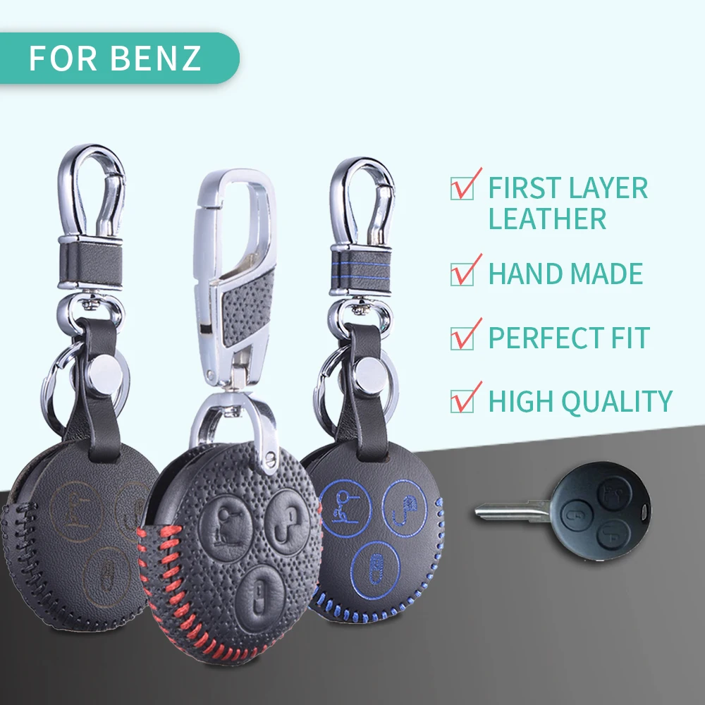

Key Bag Case Cover Remote Holder Chain for Mercedes Benz Fortwo Forfour City Roadster Keyrings Fob