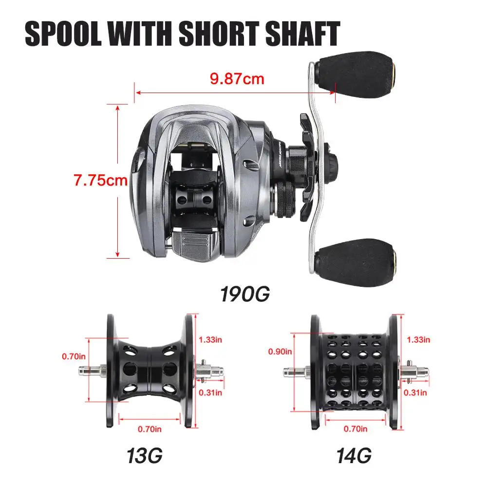 

Brand Falcon / Falcan2 Series Baitcasting Reel 7.2:1 8.1:1 Ultra-Linght 190g Max Drag Power 18lb Long Casting Fishing