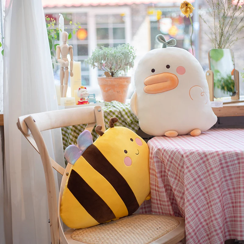 

50 см Прекрасный магазин украшения Kawaii Животные утка Мёд пчелы плюшевая подушка милые моющейся подарок для подруги дети