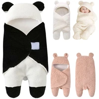 panda winter autumn newborn baby blanket swaddle sleeping bag kids toddler stroller sleeping bags