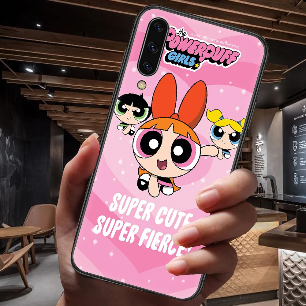 

The Powerpuffs Girls Cartoon Phone Case For Samsung Galaxy A 3 5 7 8 10 20 20E 21S 30 30S 40 50 51 70 71 black Waterproof