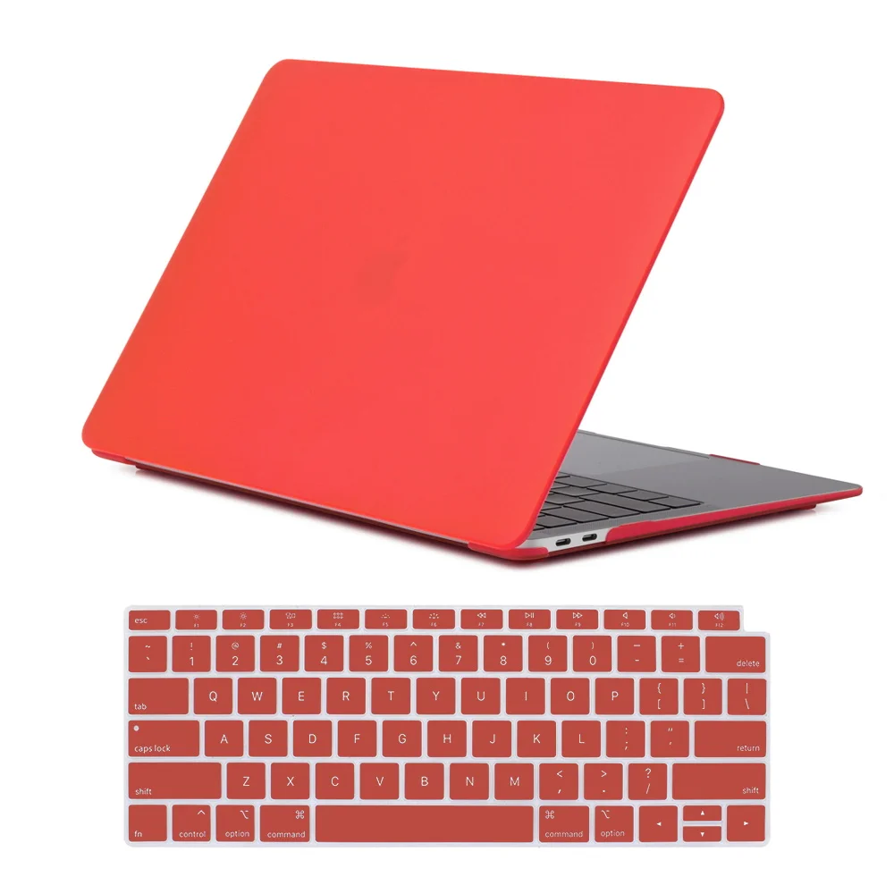 

For Apple Macbook Air 11/Air 13 /Pro 13/Pro 15 /Macbook 12" (A1534) Matte Red Dust-proof Hard Shell Laptop Case+US Keyboard Film