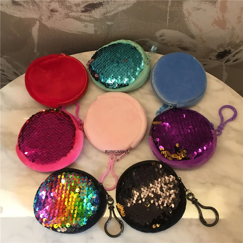 Милый красочный яркий цвет-миниатюрный Кошелек для монет плюшевый сумочка