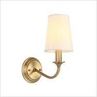 vintage brass iron e14 led wall sconce lamp home deco bedroom beside living room corridor dinning room fabric wall light fixture