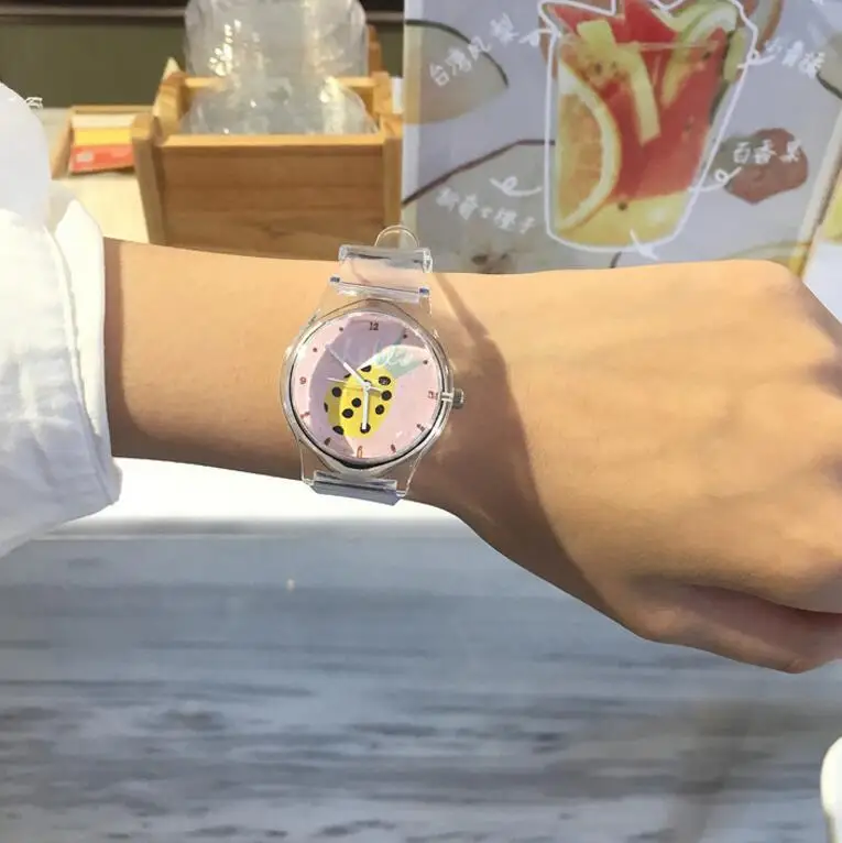 

Transparent Clock Silicon Watch Women Sport Casual Quartz Wristwatches Novelty Crystal Ladies Watches Cartoon Reloj Mujer 2019