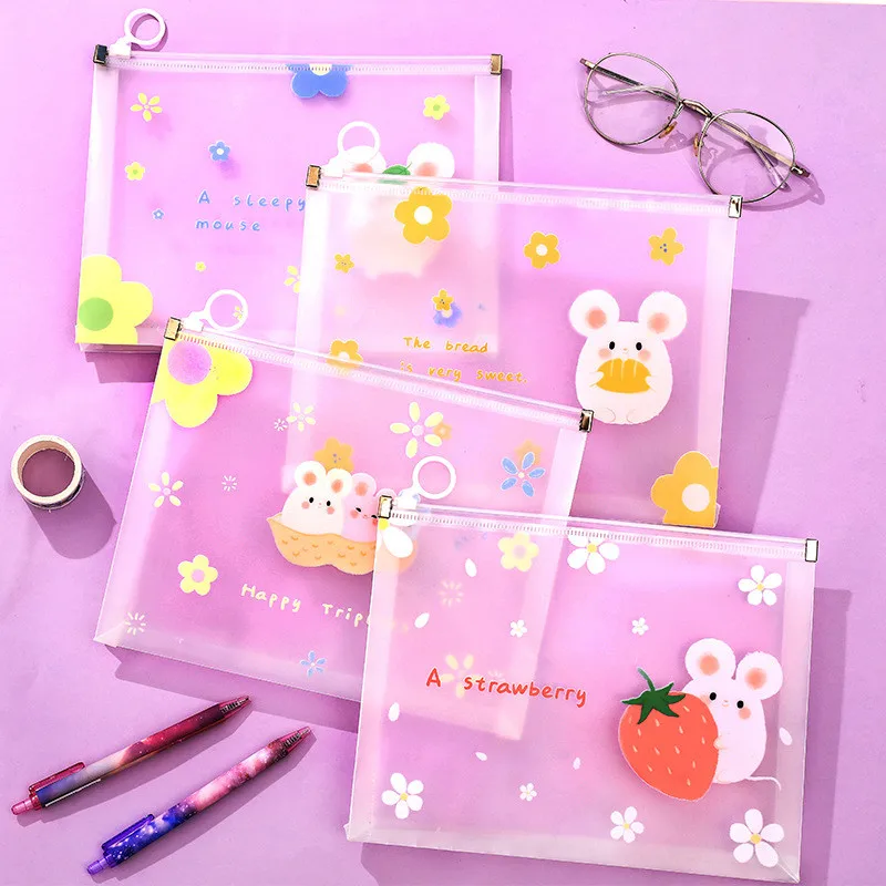 Простой Прозрачный чехол для карандаша милая косметичка школьные и офисные