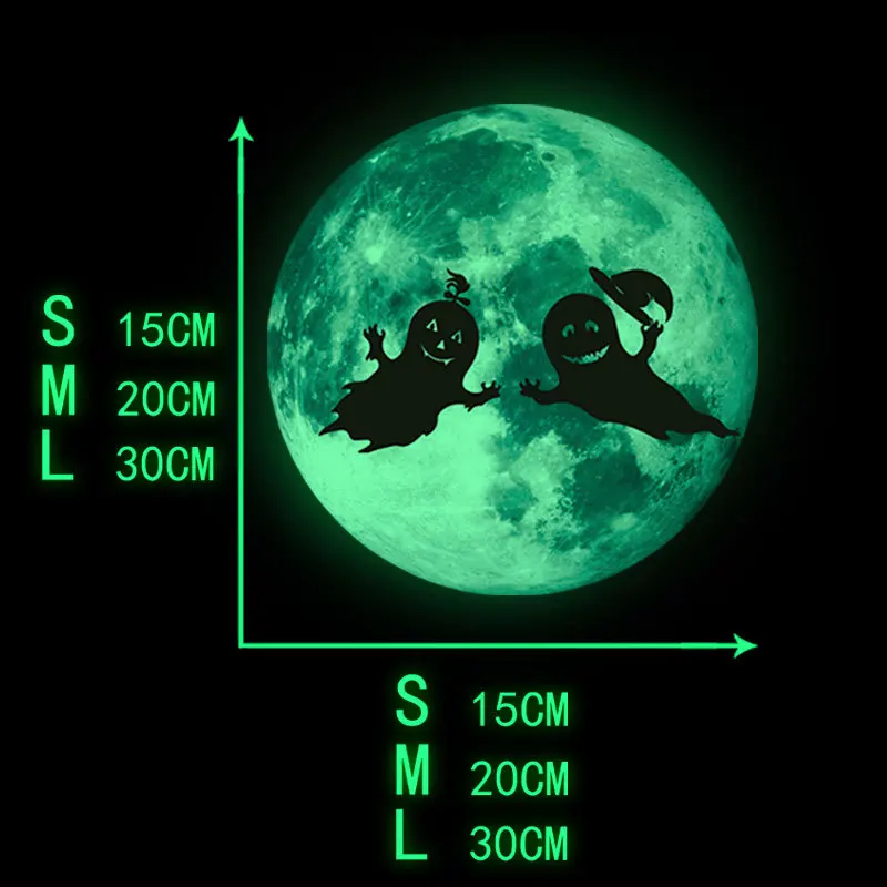 

Halloween Decoration Room Decor Wall Stickers Ghost Glowing In The Dark Luminous Decor