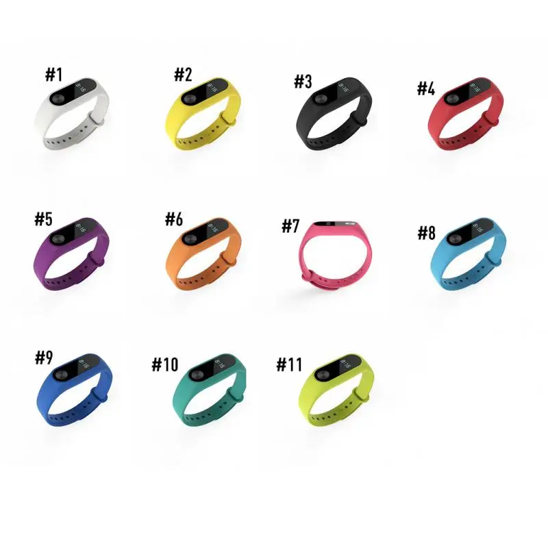 

Silicone WristStrap For Xiaomi Mi Band 2 Strap Bracelet Strap Replacement Multiple Color Wristband For Xiaomi Band 2 Accessories