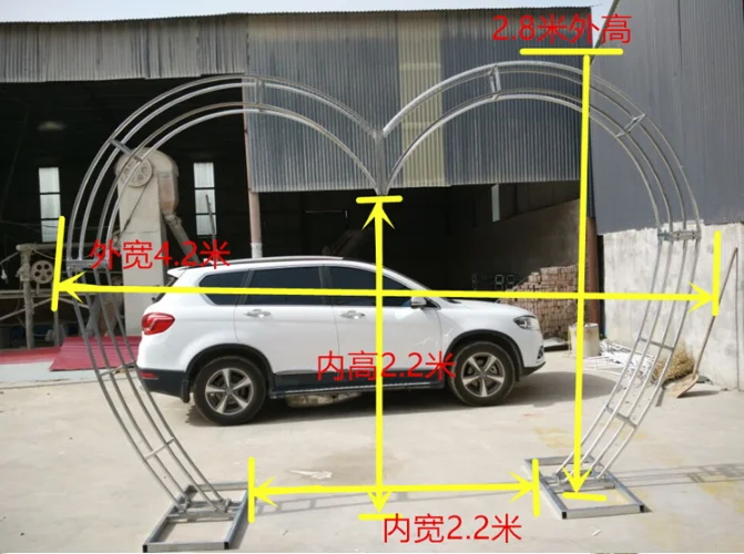 

Background flower wall arch frame truss heart-shaped door heart-shaped door shelf wedding props wedding arch