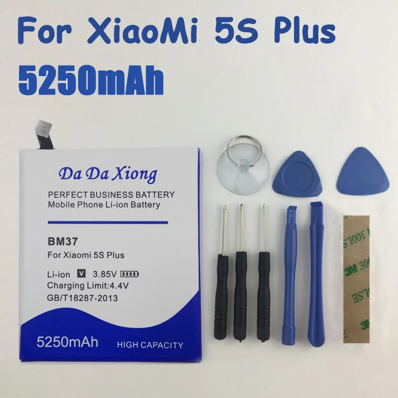 BM37 5250 мАч мобильный телефон аккумуляторные батареи для Xiaomi Mi 5S plus батарея Mi5s Plus