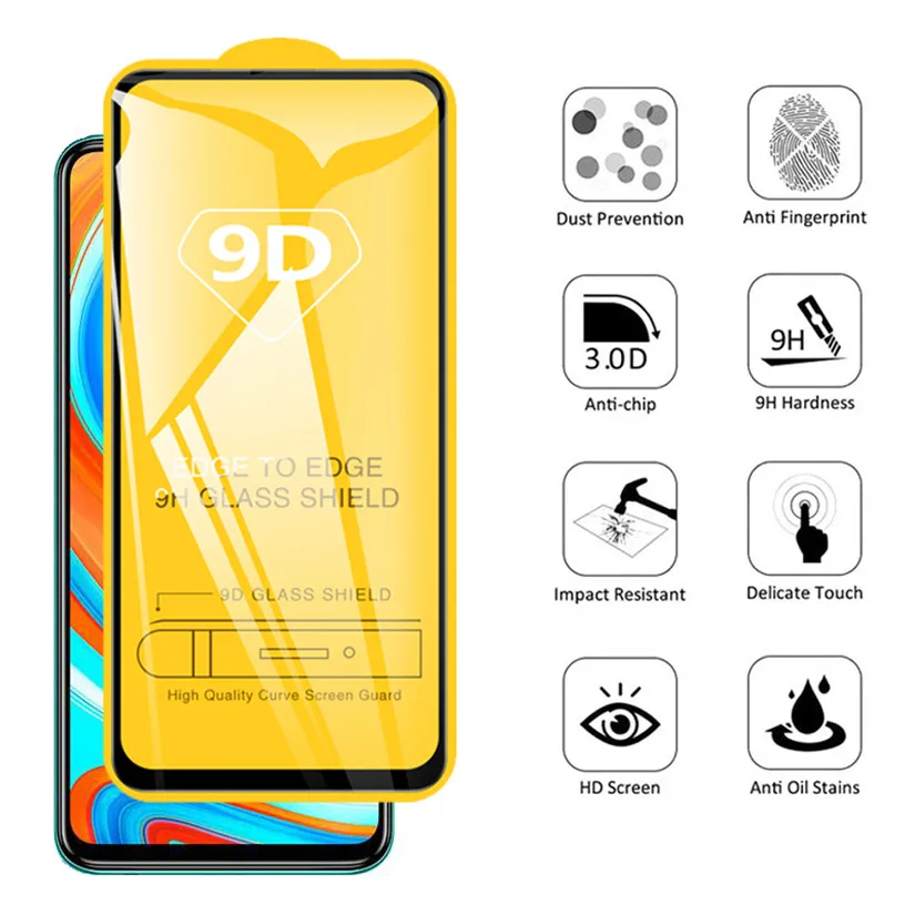 

9D Tempered Glass For Xiaomi Redmi Note 10S 9S Glass Redmi Note 9S 9 S Screen Protector Safety Glasses Redmi Note 10 S Film