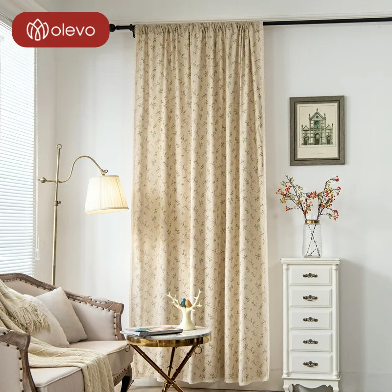 Пасторальные маленькие цветочные занавески затемняющие декоративные хлопковые