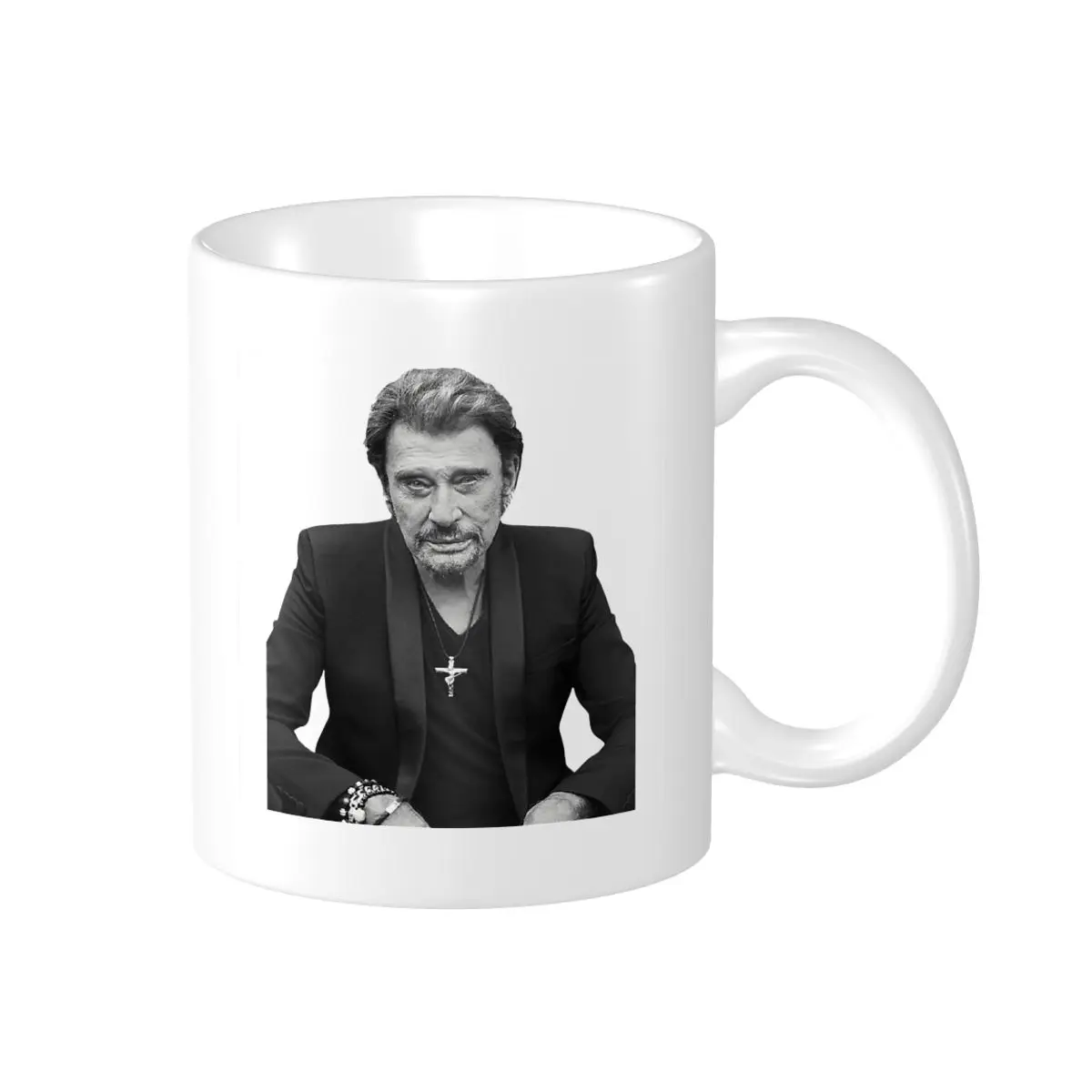 

Promo Johnny And Hallyday Sticker Mugs premium Cups CUPS Print Funny Sarcastic R337 coffee cups