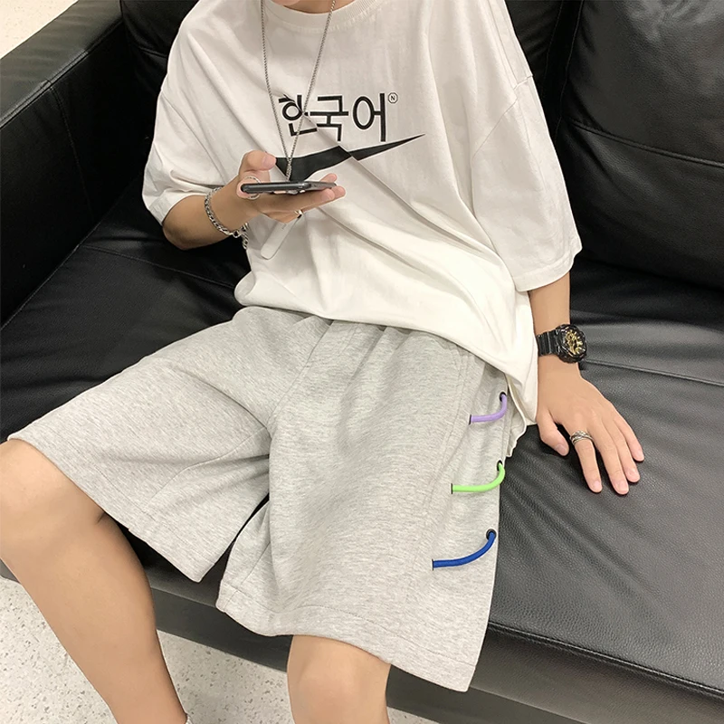 

2021Summer Shorts Men's New Sports Fitness Basketball Beach Long Shorts Loose Breathable Men's Shorts Fashion Wild Couple Models